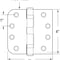 Prime-Line Door Hinge Commercial Smooth Pivot, 4 in. w/ Square & 5/8 in.Corners, Satin Nickel 3 Pack U 1157353 - alternate 4